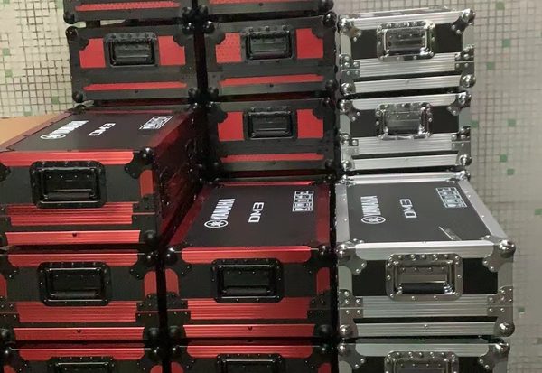 Flight cases packed for export